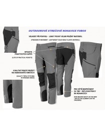 Outdoorové strečové nohavice šedé PROMACHER FOBOS