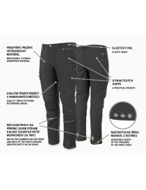 Outdoorové strečové nohavice čierne PROMACHER FOBOS