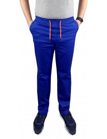 Pánske elastické nohavice SLIM modré