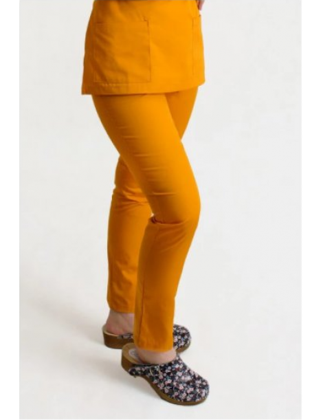Dámske zdravotnícke nohavice na gumičku žlté SKLADOM