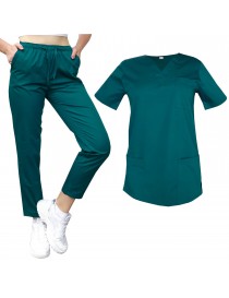 Lekársky komplet-  nohavice a  blúzka zelená