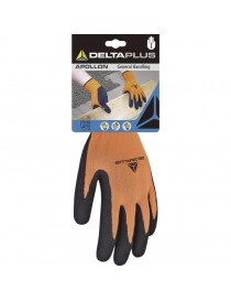 Pracovné polyesterové rukavice DPVV733 DELTAPLUS oranžovo-čierne
