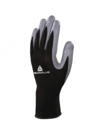 Pracovné polyesterové rukavice VE712GR DELTAPLUS čierno-sivé