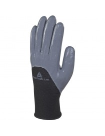 Pracovné polyesterové rukavice VE715GR DELTAPLUS čierno-sivé