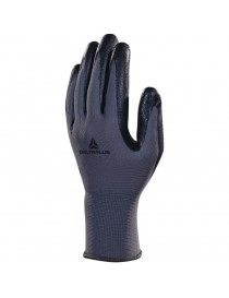 Pracovné polyesterové rukavice VE722 DELTAPLUS sivo-čierne