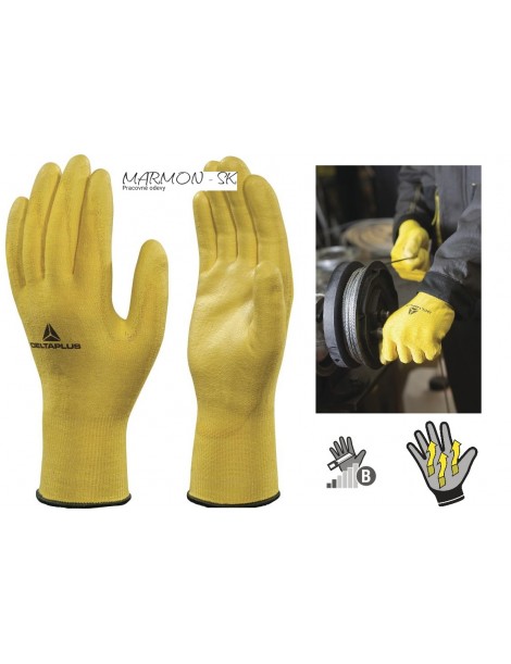 Pracovné protiporezné rukavice  VENICUT32 DELTAPLUS žlté