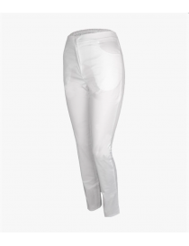 Dámske elastické nohavice FLEXY biele