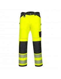 Ľahké reflexné strečové nohavice PW303 PORTWEST žlté