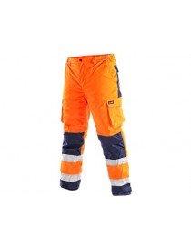Zateplené reflexné nohavice CXS CARDIFF oranžové