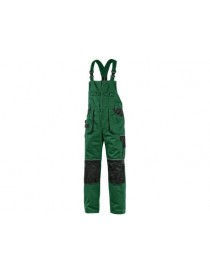 Montérkové nohavice s trakmi CXS ORION KRYŠTOF  zeleno-čierne