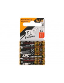 Mikrotužková baterie, alkalická, AAA, 4 ks
