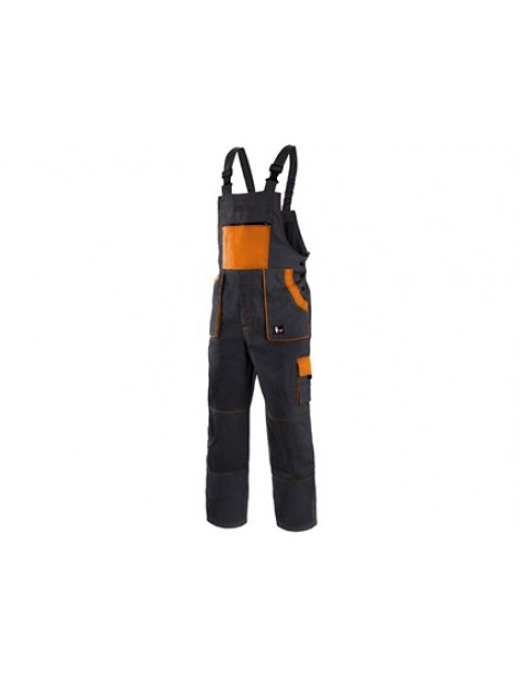 Montérkové nohavice na traky CXS LUXY ROBIN  čierno-oranžové