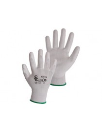 Pracovné rukavice CXS BRITA WHITE, máčané v polyuretáne
