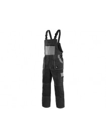 Montérkové nohavice na traky CXS LUXY ROBIN  čierno-šedé