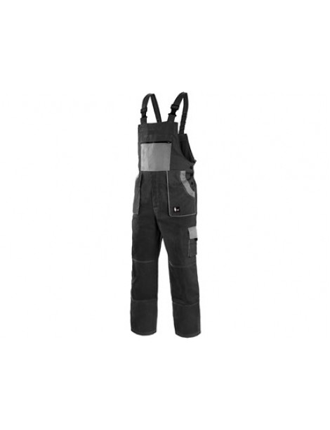 Montérkové nohavice na traky CXS LUXY ROBIN  čierno-šedé