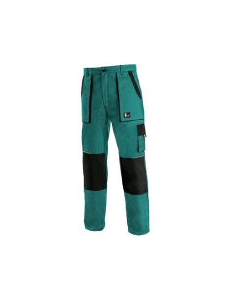 Pracovné nohavice do pása CXS LUXY JOSEF, predĺžené zeleno-čierne