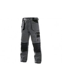 Zateplené montérkové nohavice do pása CXS ORION TEODOR  šedo-čierne