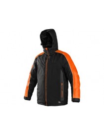 Zateplená bunda CXS BRIGHTON  čierno-oranžová