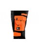 Montérkové nohavice s trakmi CXS SIRIUS BRIGHTON čierno-oranžové