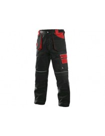 Zateplené montérkové nohavice do pása CXS ORION TEODOR  čierno-červené