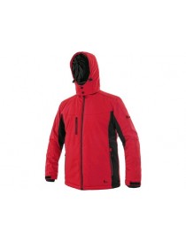 Zateplená softshellová bunda CXS VEGAS červeno-čierna