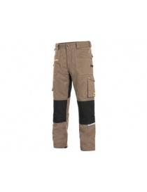 Montérkové strečové nohavice CXS STRETCH  béžovo/čierne