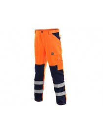 Reflexné nohavice do pása CXS NORWICH oranžovo-modré