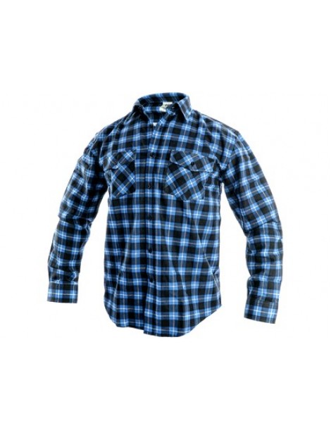 Pánska flanelová košeľa TOM CXS  modro-čierna