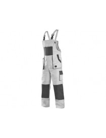 Montérkové nohavice na traky CXS LUXY ROBIN  bielo-šedé