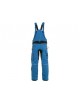 Skrátené montérkové strečové nohavice s trakmi CXS STRETCH  modro/čierne