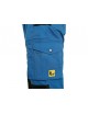 Skrátené montérkové strečové nohavice s trakmi CXS STRETCH  modro/čierne