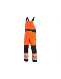 Letné reflexné nohavice na traky CXS HALIFAX oranžovo-modré