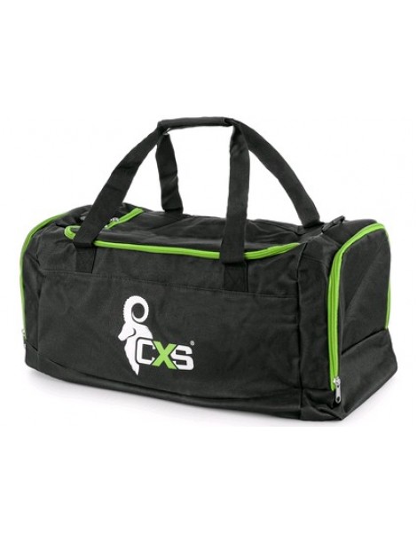 Športová taška CXS, čierno-zelená, 60x30x30 cm