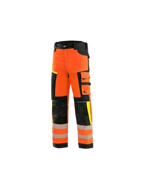 Reflexné nohavice CXS BENSON  pánské, oranžovo-čierne