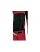 Nohavice s náprsenkou CXS STRETCH, pánské, červeno - černé