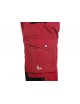 Nohavice s náprsenkou CXS STRETCH, pánské, červeno - černé