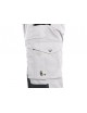 Montérkové strečové nohavice s trakmi CXS STRETCH bielo/šedé