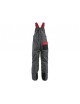 Detské montérkové nohavice s trakmi CXS PHOENIX CASPER šedo/červené