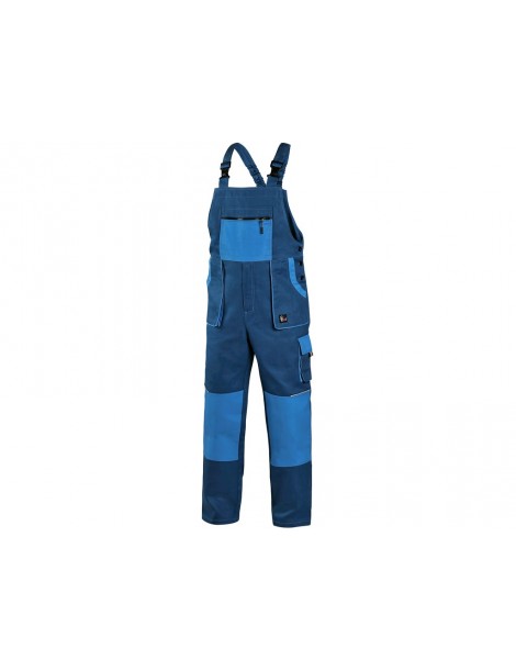 Nohavice s náprsenkou CXS LUXY ROBIN, pánské, modro-modré