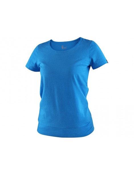 Tričko CXS EMILY, dámské, krátký rukáv, azurově modrá