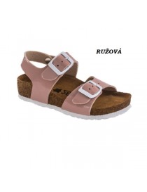 Dievčenské zdravotné kožené sandále LEON 4805